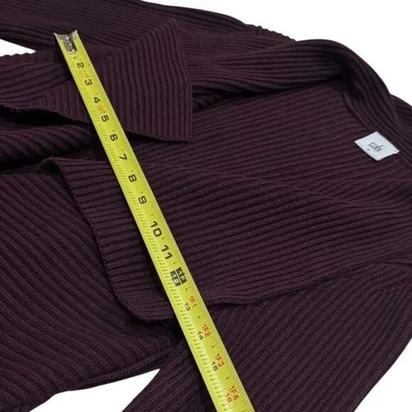 CAbi Regal Longline Duster Button Shawl Collared Cardigan Cozy Holiday Luxury M - Picture 9 of 10